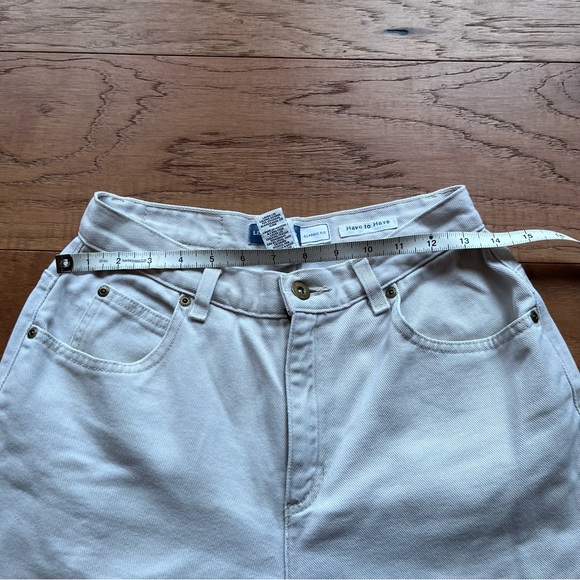 5/$30🦄 Vintage Liz Claiborne Ivory Denim Pants - Picture 3 of 6